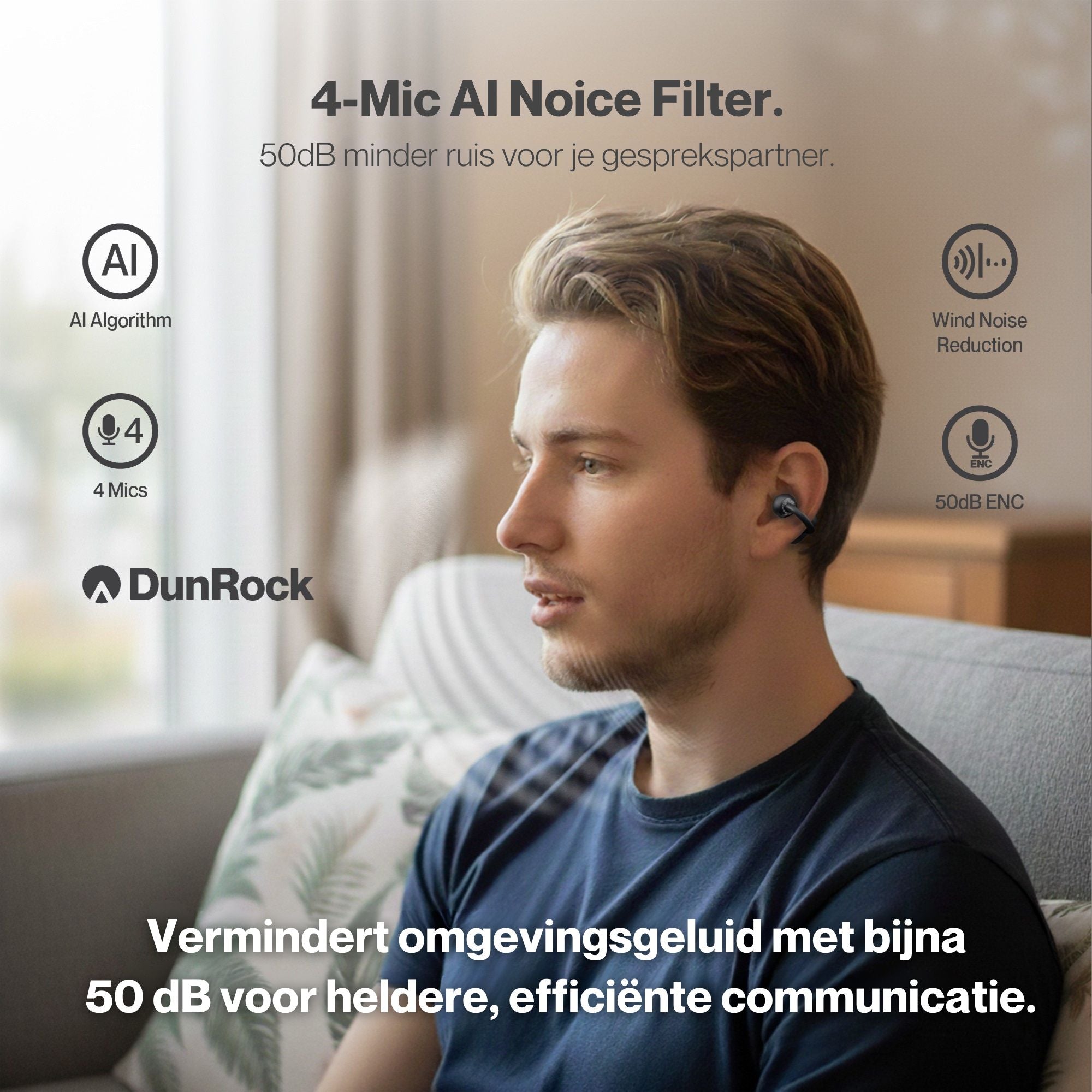 DunRock Clip - Earclips Bluetoooth Earbuds - Open Ear